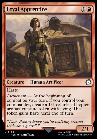 (190) Magic The Gathering Universes Beyond: Fallout Single: Loyal Apprentice  Uncommon