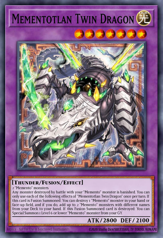 (037) YuGiOh TCG LEDE: Legacy of Destruction Single: Mementotlan Twin Dragon  Common