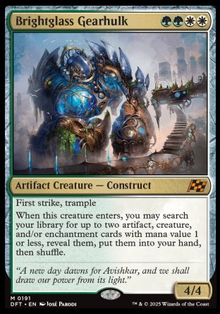 (191) Magic The Gathering Aetherdrift Single: Brightglass Gearhulk Holo Mythic