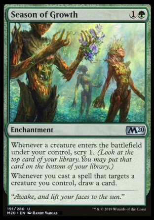 (191/280) Magic The Gathering Core 2020 Single: Season of Growth  Uncommon