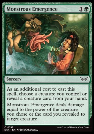 (191) Magic The Gathering Duskmourn: House of Horror Single: Monstrous Emergence Holo Common