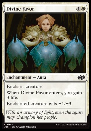(191) Magic The Gathering Foundations Jumpstart Single: Divine Favor  Common