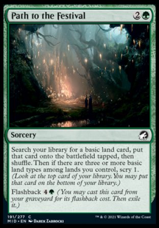 (191) Magic The Gathering Innistrad: Midnight Hunt Single: Path to the Festival Holo Common