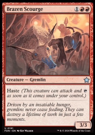 (191) Magic The Gathering Magic: The Gathering Foundations Single: Brazen Scourge Holo Uncommon