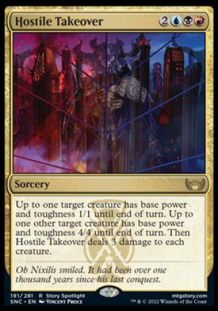 (191) Magic The Gathering Streets of New Capenna Single: Hostile Takeover Holo Rare