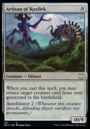 (191) Magic The Gathering Commander: Streets of New Capenna Single: Artisan of Kozilek  Uncommon