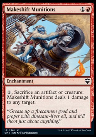 (191/361) Magic The Gathering Commander Legends Single: Makeshift Munitions  Common