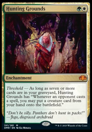 (191) Magic The Gathering Dominaria Remastered Single: Hunting Grounds Holo Mythic