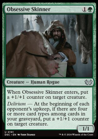 (191) Magic The Gathering Commander: Duskmourn: House of Horror Single: Obsessive Skinner  Uncommon