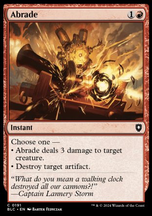 (191) Magic The Gathering Commander: Bloomburrow Single: Abrade  Common
