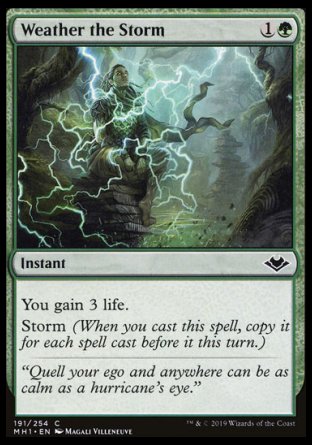 (191/254) Magic The Gathering Modern Horizons Single: Weather the Storm Holo Common