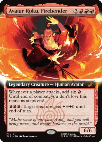 (191) Magic The Gathering Magic: The Gathering | Avatar: The Last Airbender: Eternal Single: Avatar Roku, Firebender (V.2)  Mythic