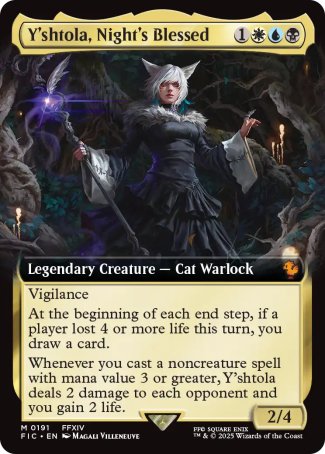 (191) Magic The Gathering Commander: Magic: The Gathering - FINAL FANTASY: Extras Single: Y'shtola, Night's Blessed (V.1) Holo Mythic