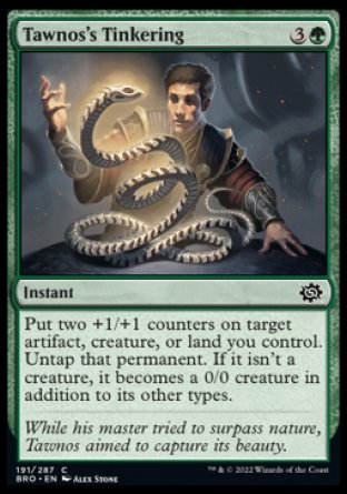 (191) Magic The Gathering The Brothers' War Single: Tawnos's Tinkering Holo Common