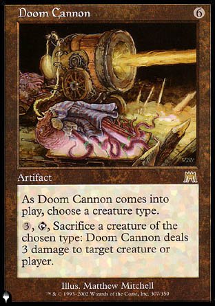 (307) Magic The Gathering The List Single: Doom Cannon  Rare