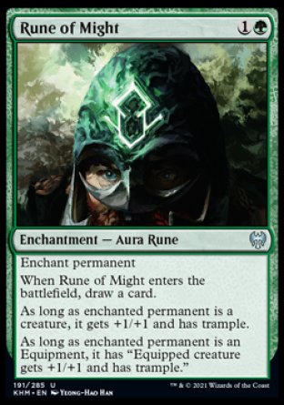(191/285) Magic The Gathering Kaldheim Single: Rune of Might Holo Uncommon