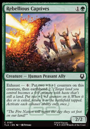 (191) Magic The Gathering Magic: The Gathering | Avatar: The Last Airbender Single: Rebellious Captives  Common