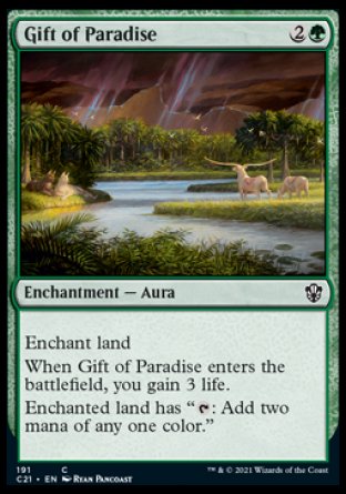(191) Magic The Gathering Commander: Strixhaven Single: Gift of Paradise  Common