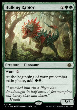 (191) Magic The Gathering The Lost Caverns of Ixalan Single: Hulking Raptor Holo Rare