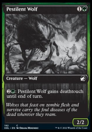 (192) Magic The Gathering Innistrad: Double Feature Single: Pestilent Wolf  Common