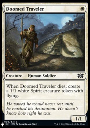 (009) Magic The Gathering The List Single: Doomed Traveler  Common