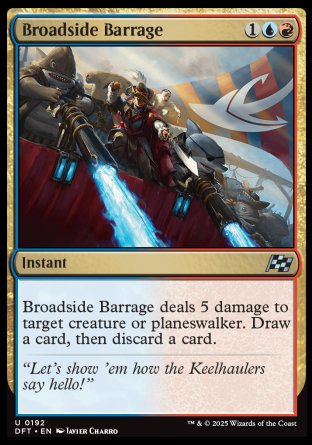 (192) Magic The Gathering Aetherdrift Single: Broadside Barrage Holo Uncommon