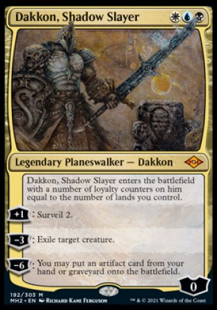 (192) Magic The Gathering Modern Horizons 2 Single: Dakkon, Shadow Slayer  Mythic