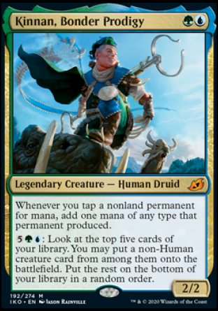 (192) Magic The Gathering Ikoria: Lair of Behemoths: Promos Single: Kinnan, Bonder Prodigy (V.1) Holo Mythic