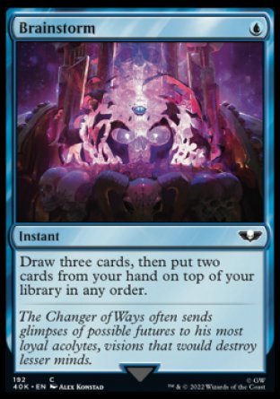 (192) Magic The Gathering Universes Beyond: Warhammer 40000 Single: Brainstorm  Common