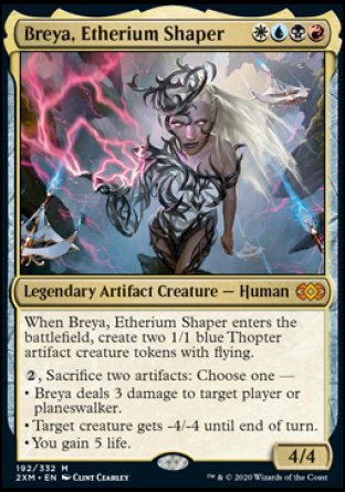 (192/332) Magic The Gathering Double Masters Single: Breya, Etherium Shaper Holo Mythic