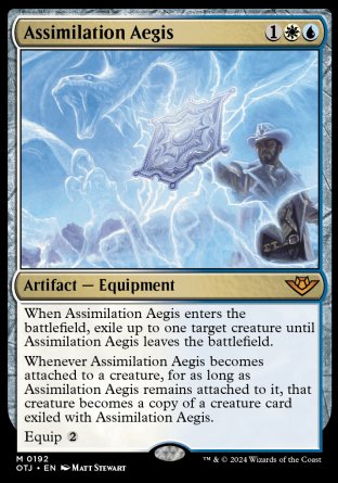 (192) Magic The Gathering Outlaws of Thunder Junction Single: Assimilation Aegis  Mythic