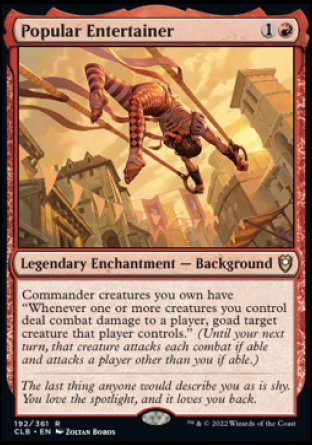 (192) Magic The Gathering Commander Legends: Battle for Baldur's Gate Single: Popular Entertainer Holo Rare