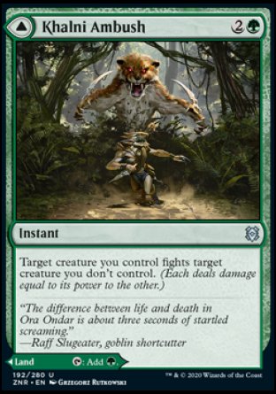 (192/280) Magic The Gathering Zendikar Rising Single: Khalni Ambush // Khalni Territory  Uncommon