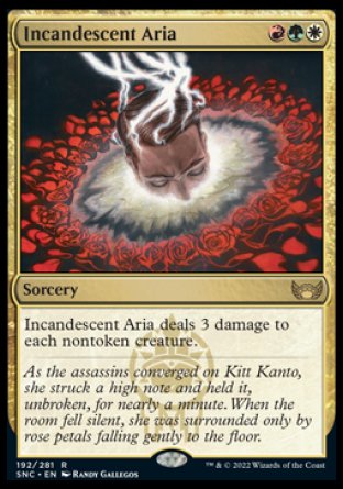 (192) Magic The Gathering Streets of New Capenna Single: Incandescent Aria  Rare