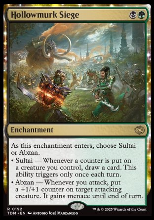 (192) Magic The Gathering Tarkir: Dragonstorm: Promos Single: Hollowmurk Siege (V.2)  Holo Rare