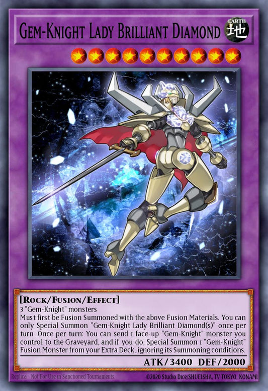 (145) YuGiOh TCG BLMM: Battles of Legend: Monster Mayhem Single: Gem-Knight Lady Brilliant Diamond  Secret Rare
