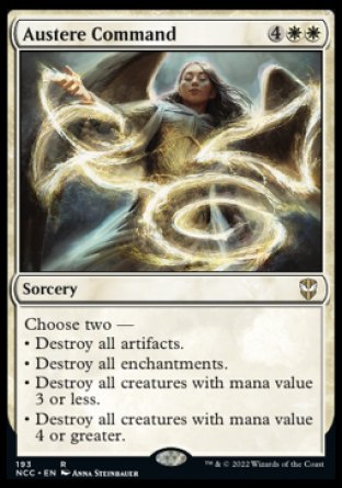 (193) Magic The Gathering Commander: Streets of New Capenna Single: Austere Command  Rare