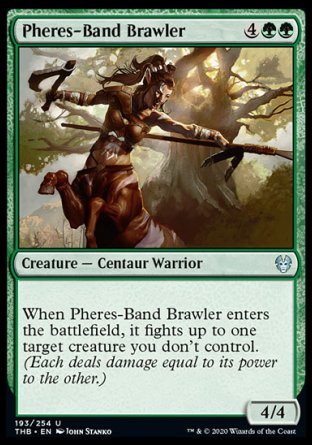 (193/254) Magic The Gathering Theros Beyond Death Single: Pheres-Band Brawler Holo Uncommon