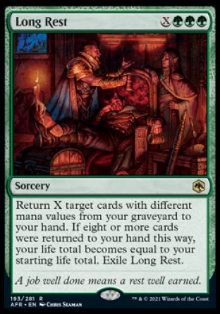 (193) Magic The Gathering Adventures in the Forgotten Realms Single: Long Rest  Rare