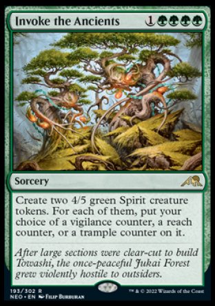(193) Magic The Gathering Kamigawa: Neon Dynasty Single: Invoke the Ancients Holo Rare