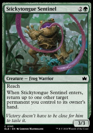 (193) Magic The Gathering Bloomburrow Single: Stickytongue Sentinel  Common