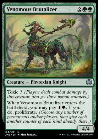 (193) Magic The Gathering Phyrexia: All Will Be One Single: Venomous Brutalizer  Uncommon