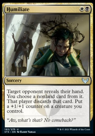 (193) Magic The Gathering Strixhaven: School of Mages Single: Humiliate Holo Uncommon