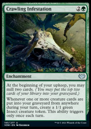 (193) Magic The Gathering Innistrad: Crimson Vow Single: Crawling Infestation  Uncommon