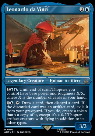 (193) Magic The Gathering Universes Beyond: Assassin's Creed: Extras Single: Leonardo da Vinci (V.2)  Holo Mythic