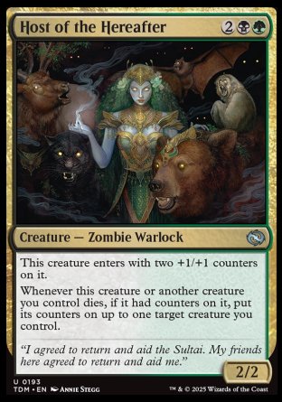 (193) Magic The Gathering Tarkir: Dragonstorm Single: Host of the Hereafter Holo Uncommon