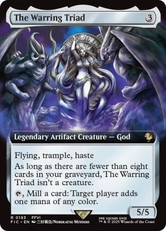 (193) Magic The Gathering Commander: Magic: The Gathering - FINAL FANTASY: Extras Single: The Warring Triad Holo Rare