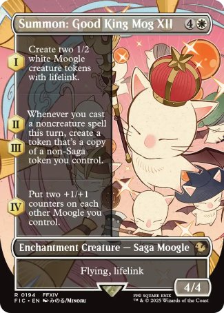 (194) Magic The Gathering Commander: Magic: The Gathering - FINAL FANTASY: Extras Single: Summon: Good King Mog XII Holo Rare