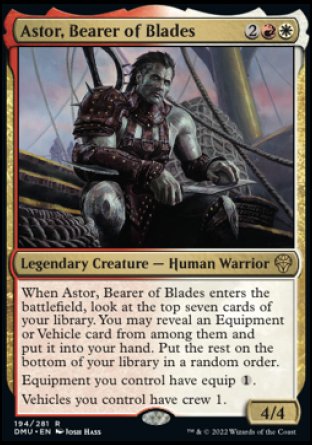 (194) Magic The Gathering Dominaria United Single: Astor, Bearer of Blades Holo Rare