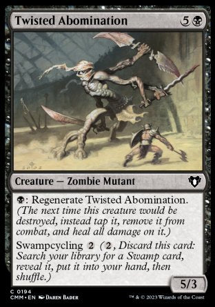 (194) Magic The Gathering Commander Masters Single: Twisted Abomination Holo Common